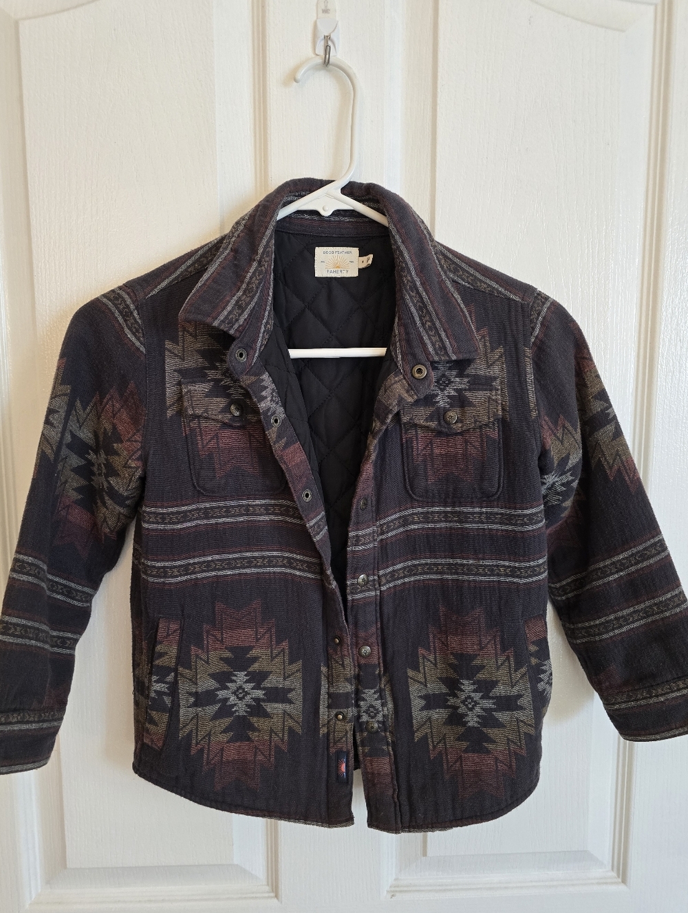 FAHERTY Good Feather Kids Long Sleeve Bondi Shirt / Jacket Size 8